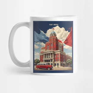 Fort Worth United States of America Tourism Vintage Poster Mug